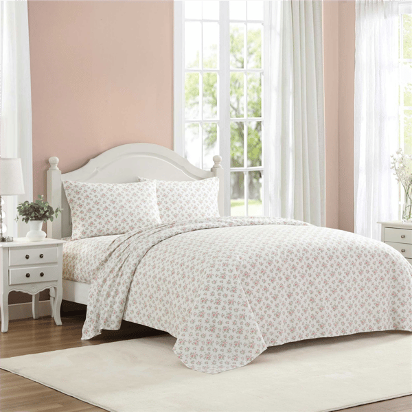 Laura Ashley® Leanna Rose Percale Sheet Set