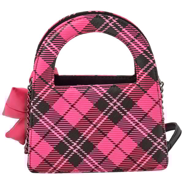 Luv Betsey by Betsey Johnson Josie Bow Plaid Satchel $58