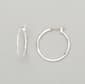 Napier Silver-Tone Click Top Hoop Earrings - image 1