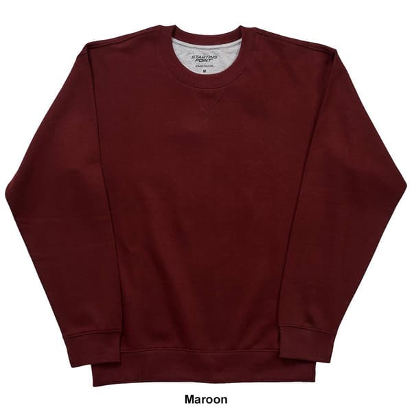 Mens Starting Point Solid Crew Sweatshirt