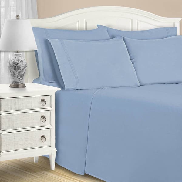 Superior 6pc. 1200 Thread Count Solid Deep Pocket Bed Sheet Set