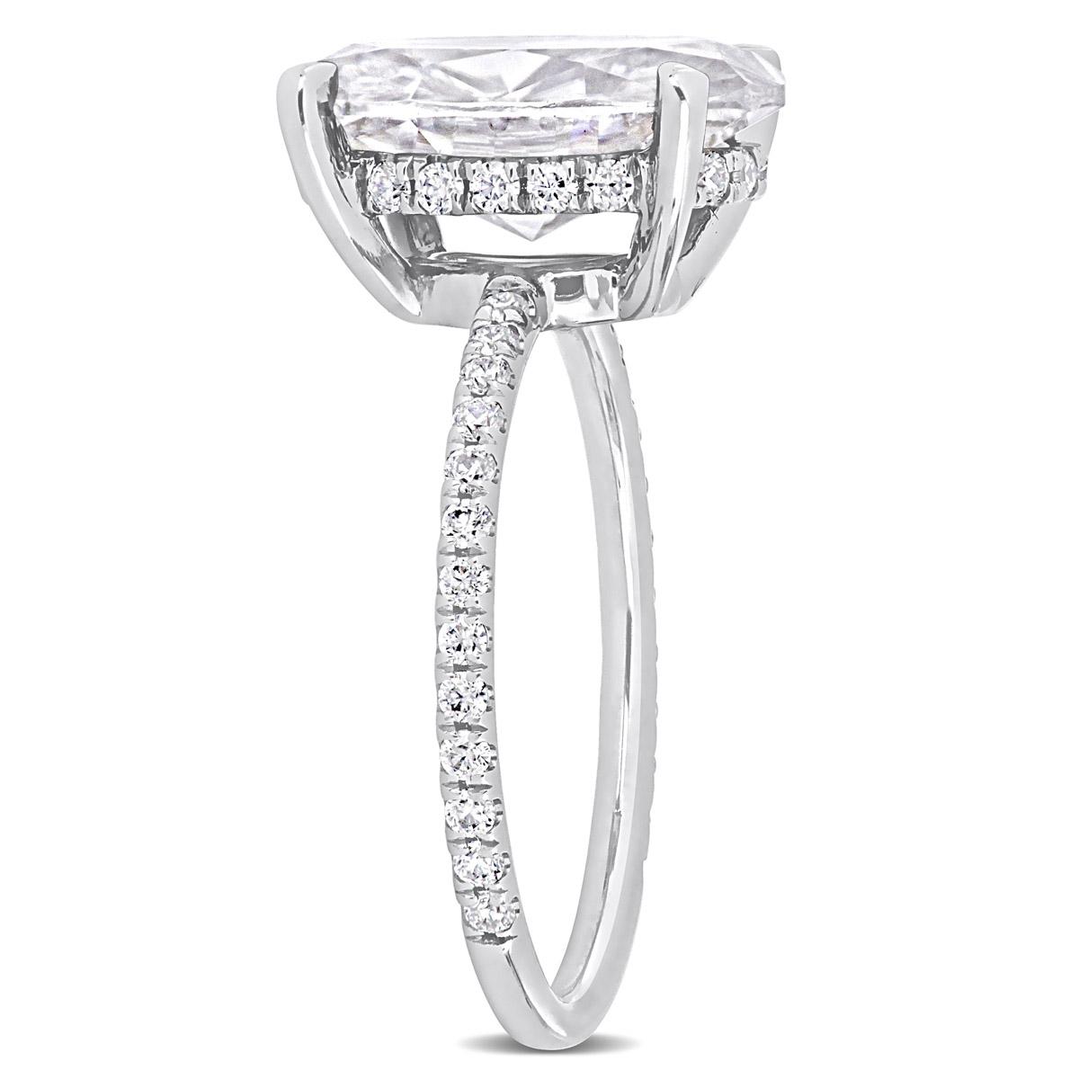 Gemstone Classics™ 10kt. White Gold 4 7/8ctw. Moissanite Ring