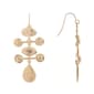Bella Uno Worn Gold-Tone Disc/Oval/Round Links Dangle Earrings - image 1