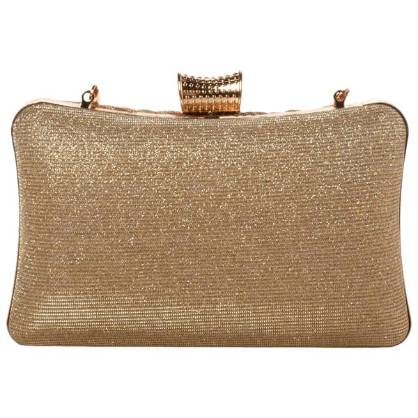 D''Margeaux East/West Kiss Lock Clutch with Chain