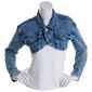 Juniors Ashley Washed Out Cropped Denim Jacket - image 1