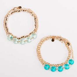 Ashley Cooper&#40;tm&#41; Glass AB Stones Faceted Beads Bracelet Set