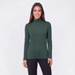 Womens Hasting & Smith Long Sleeve Solid Mock Neck Tee - image 3