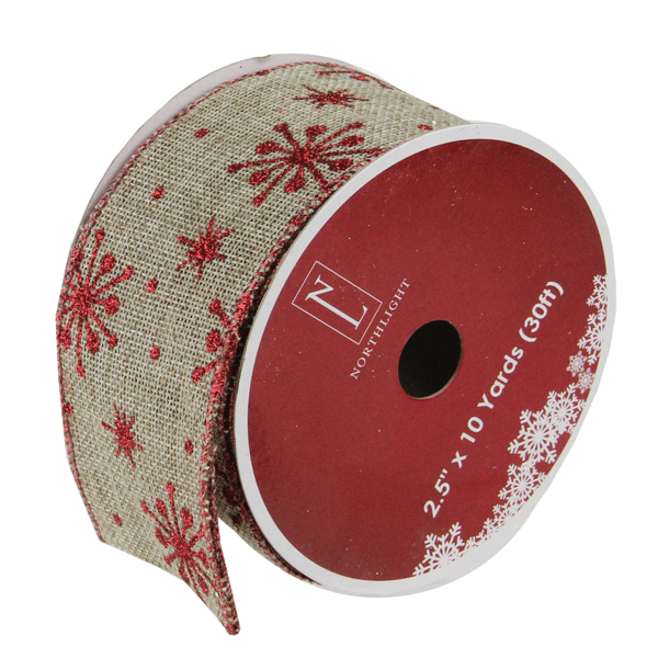 Northlight Club 12pk. Red Snowflake Christmas Ribbon Spools