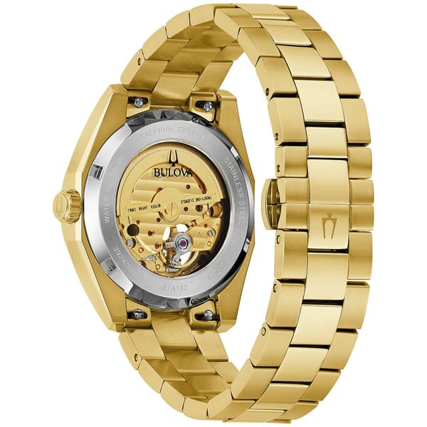 Mens Bulova Surveyor Gold-Tone Bracelet Watch - 97A182