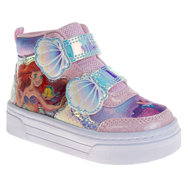 Little Girls Disney The Little Mermaid High Top Fashion Sneakers - image 