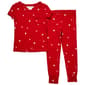 Toddler Girl Laura Ashley Short Sleeve Hearts Pajama Set - image 2