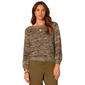 Plus Size Democracy 3/4 Blouson Sleeve Space Dye Sweater - image 1