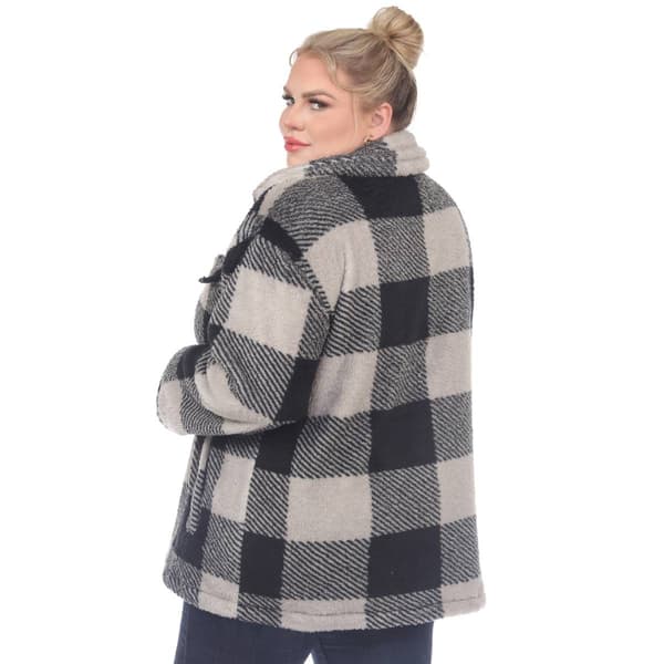 Plus Size White Mark Plaid Shacket