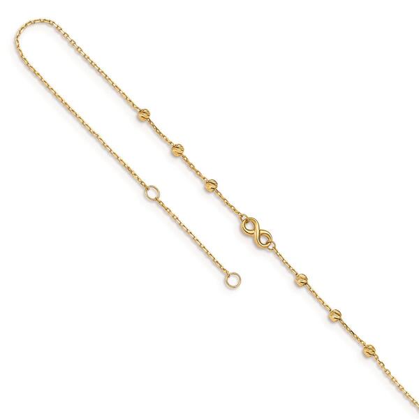 Gold Classics&#40;tm&#41; 14kt. Gold Infinity Symbol 10in. Anklet - image 