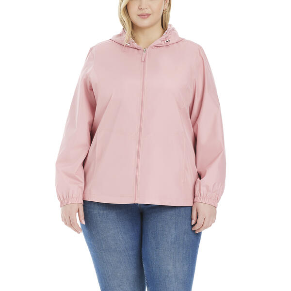 Plus Size d.e.t.a.i.l.s Windbreaker w/Stripe Hood Lining - image 