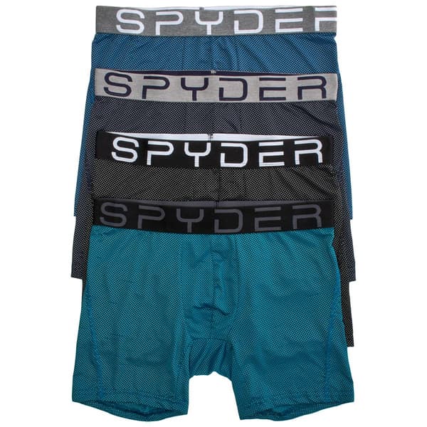 Mens Spyder Logo Band Dotted Knit Boxer Briefs