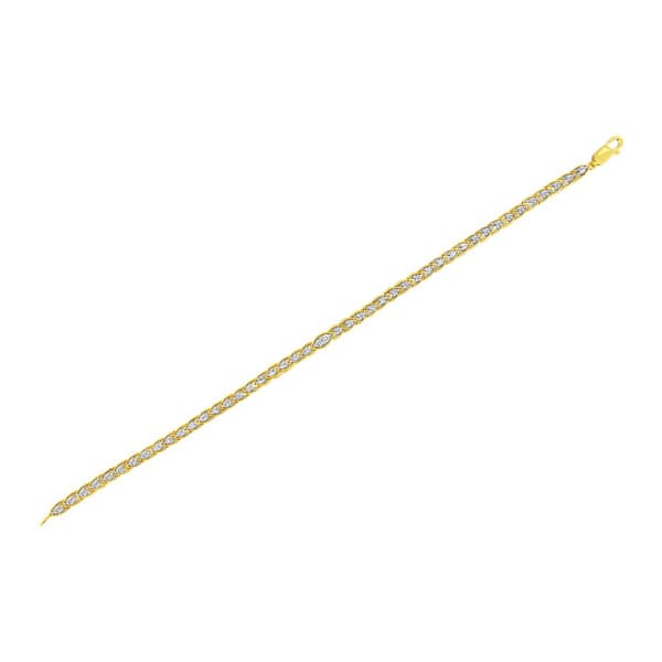Haus of Brilliance 10kt. Yellow Gold Pear Shape Bracelet
