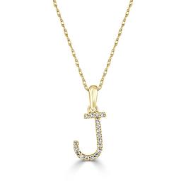 Diamond Classics(tm) 14kt. Gold Initial J Letter Necklace