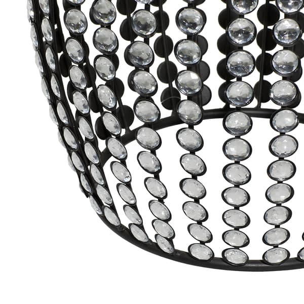 9th & Pike&#174; Black Modern Glam Accent Table