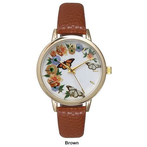 Womens Olivia Pratt Butterfly and Flower Watch - 16220