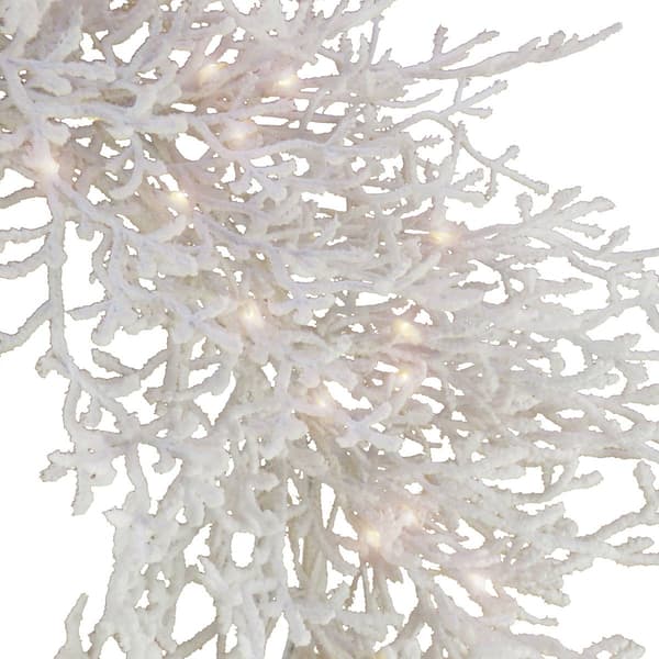 National Tree 30in Christmas by the Sea Coral Wreath w/ LED Light