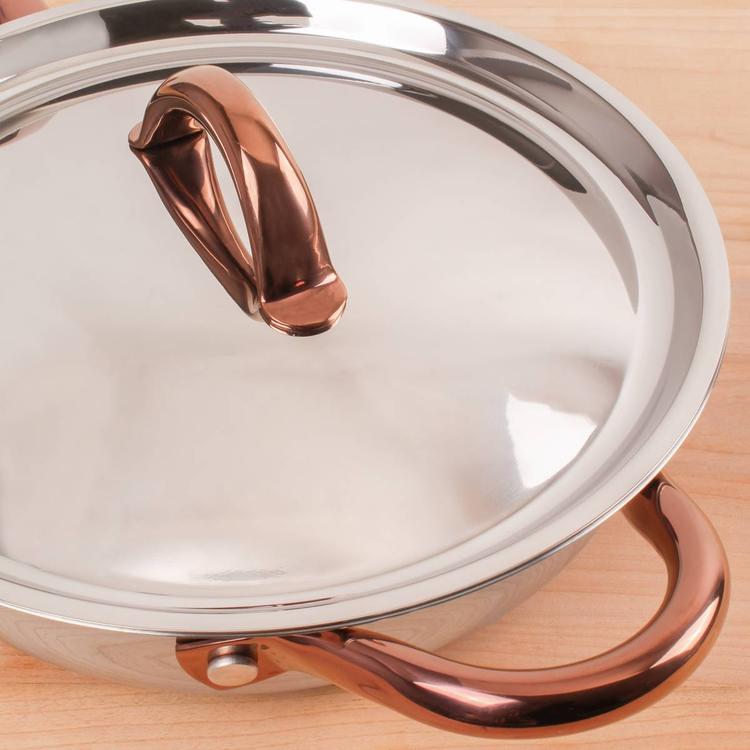 BergHOFF Ouro Stainless Steel 10in. Deep Skillet w/ Lid
