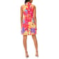 Womens MSK Sleeveless Half Zip Neck Floral Shift Dress - image 2