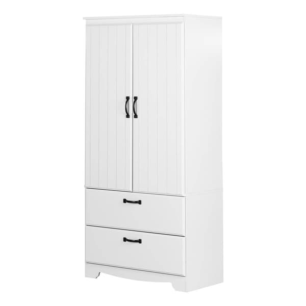 South Shore Farnel Pure White Wardrobe Armoire - image 
