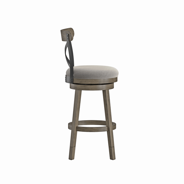 HH2 Home Reid Wood Adjustable Height Swivel Stool