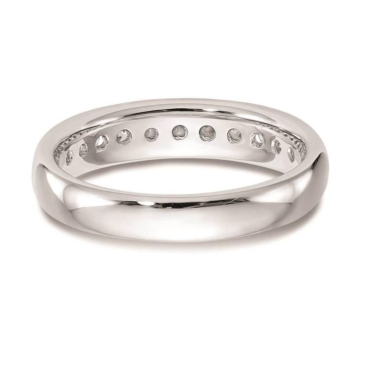 Pure Fire 14kt. White Gold Lab Grown 11-Stone Channel Band