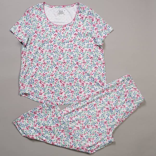 Womens Karen Neuburger Short Sleeve Ditsy Pop Pajama Set - image 