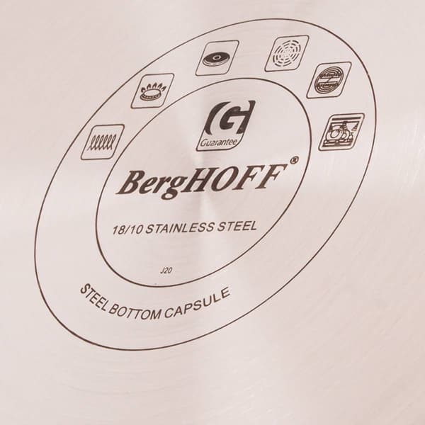 BergHOFF Ouro 18/10 Stainless Steel 9.5in. Stockpot w/ Glass Lid