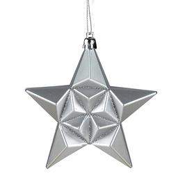 DAK 12ct. Silver Splendor Shatterproof Star Christmas Ornaments