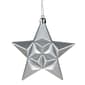 DAK 12ct. Silver Splendor Shatterproof Star Christmas Ornaments - image 1
