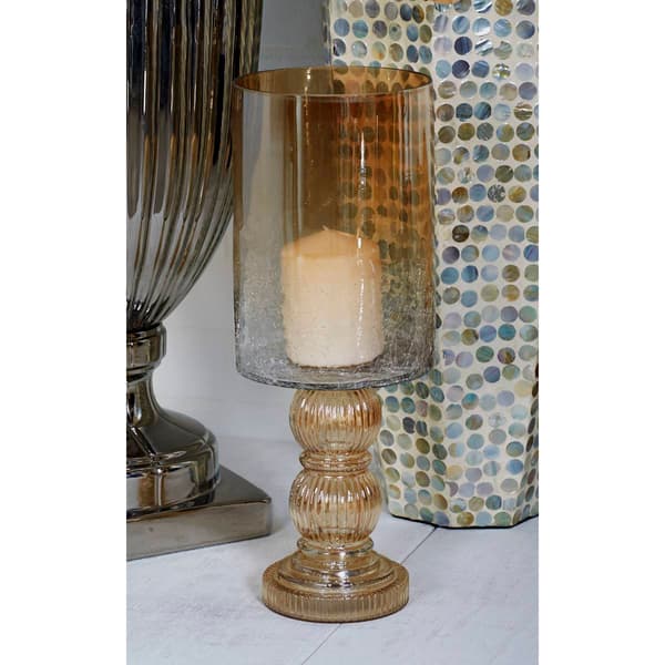 9th & Pike&#174; Marigold Glass Traditional Candle Holder
