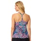 Womens Leilani Animal Beach Abstract Racer Back Tankini Swim Top - image 2