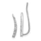 Diamond Classics&#40;tm&#41; 14k White Gold Ear Climber Stud Earrings - image 1