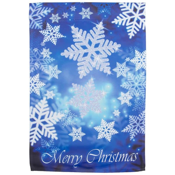 Northlight Seasonal Merry Christmas Snowflakes House Flag