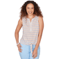 Petite Hearts of Palm Cool & Collected Sleeveless Stripe Blouse - image 1