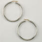 Candela Sterling Silver Diamond Cut Hoop w/14kt. Gold Post - image 1