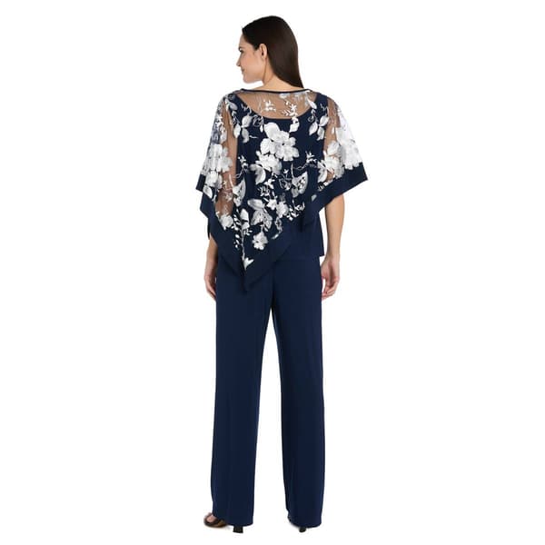 Womens R&M Richards 3pc. Embroidered Poncho Pant Set