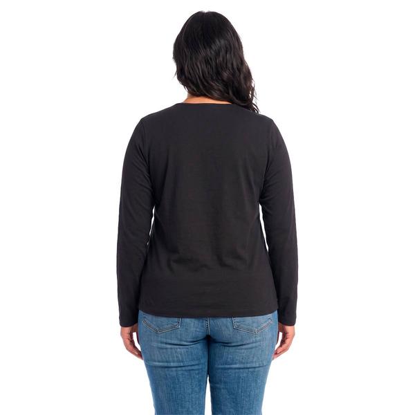 Plus Size Project Long Sleeve Rainbow Sequin Trees Tee - image 