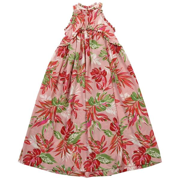 Girls &#40;7-16&#41; Bonnie Jean Sleeveless Tropical Chiffon Maxi Dress - image 