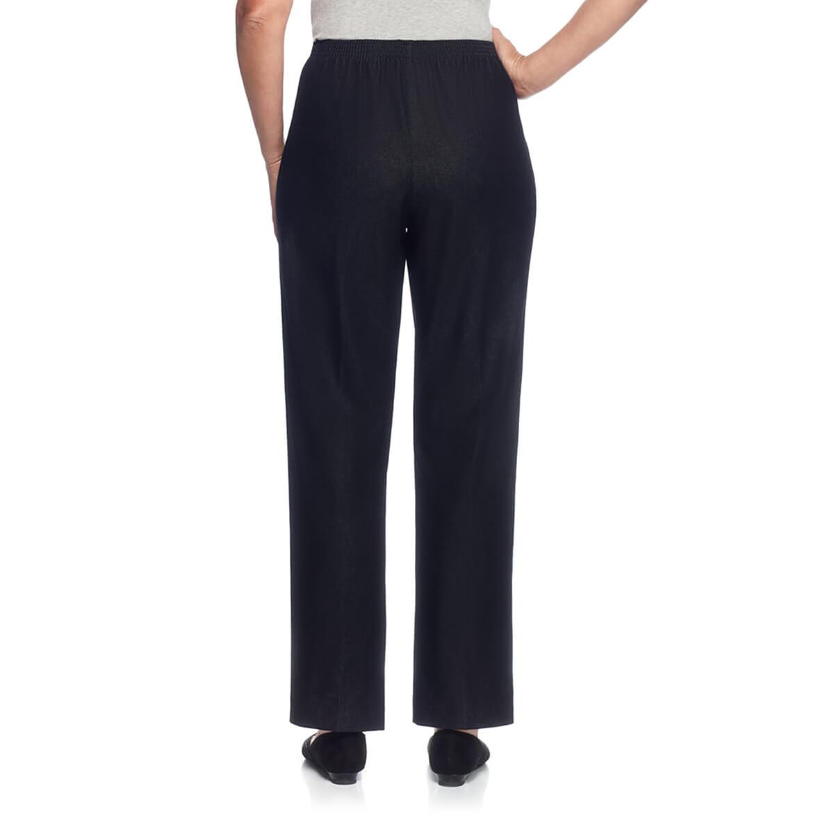 Womens Alfred Dunner Classics Black Denim Pants - Short