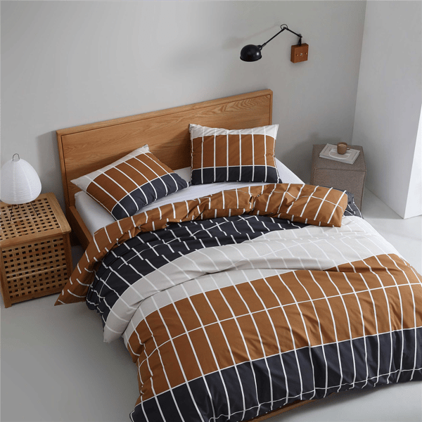 Marimekko Tiiliskivi Raita Cotton Duvet Cover Set