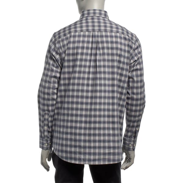 Mens Architect® Regular Fit Button Down Poplin Shirt - Navy/Grey