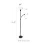 Simple Designs Floor Lamp with Reading Light - image 3
