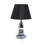 Elegant Designs Chrome & Metallic Blue Stones Ceramic Table Lamp - image 3