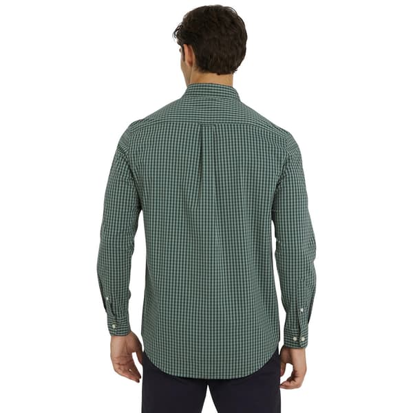 Mens Big & Tall Chaps Stretch Check Button Down Shirt - Evergreen