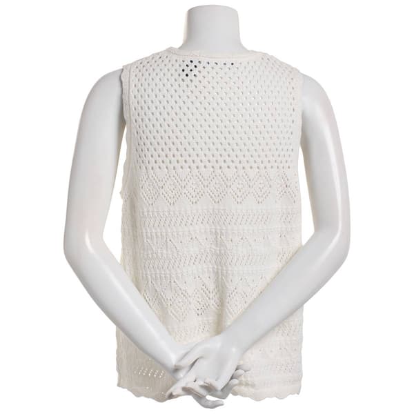 Petite Architect&#174; Solid Crochet Sweater Vest